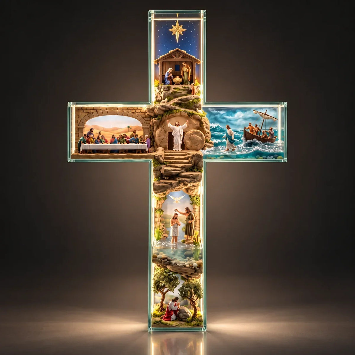 Cruz Iluminada Caminho de Jesus – 6 Cenas