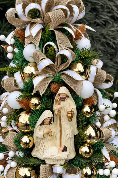 Mini Árvore Sagrada Família Dourada - 70cm e 110cm