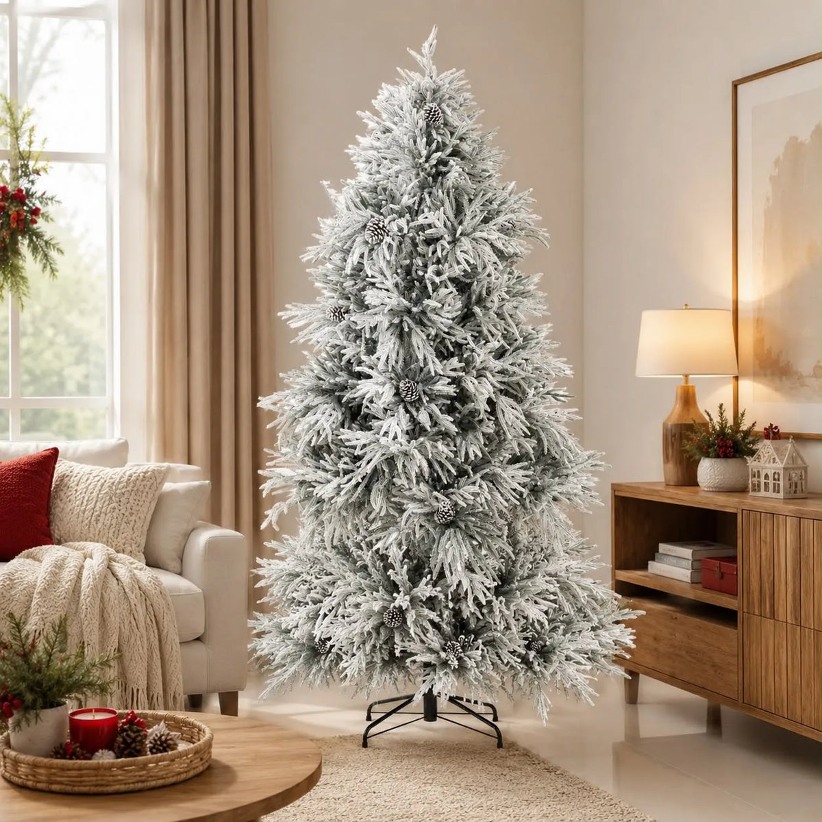 Árvore de Natal Nevada 695 Galhos 2,10M