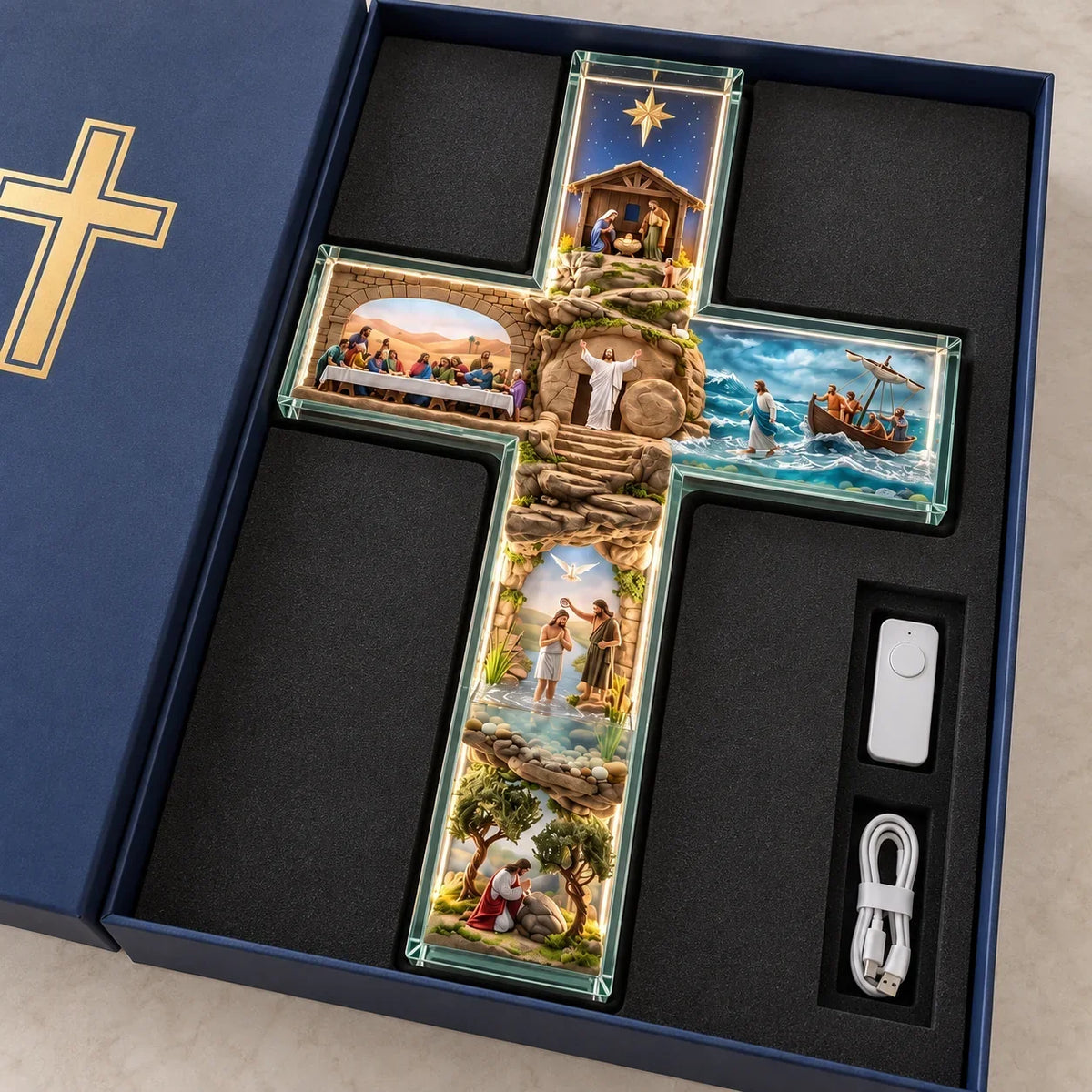 Cruz Iluminada Caminho de Jesus – 6 Cenas